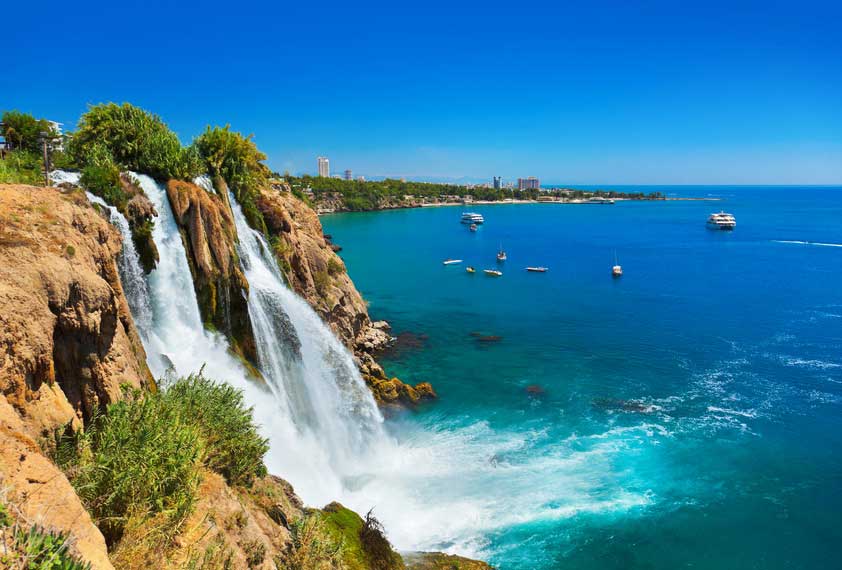 Die Wasserfälle von Düden in Antalya